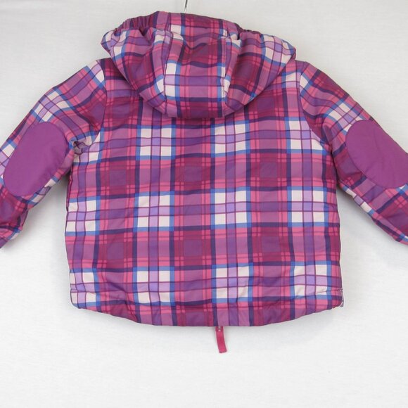 Cat & Jack Toddler Size Girls Plaid Hooded Jacket Multicolor Full Zip Pockets - Picture 8 of 9
